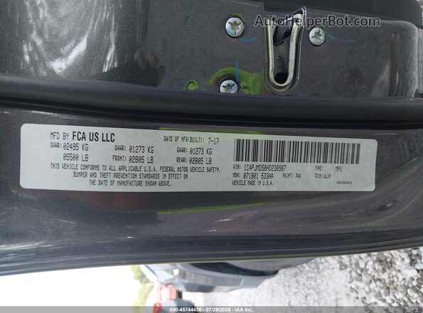 1C4PJMDS8HD238987 2017 JEEP CHEROKEE Gray Vista del compartimento del motor
