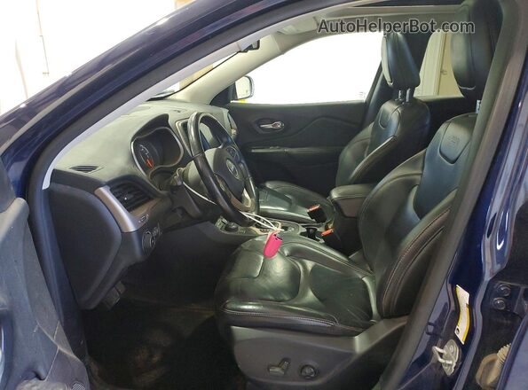1C4PJMDS9GW241593 2016 JEEP CHEROKEE Blue Widok wnętrza z przodu