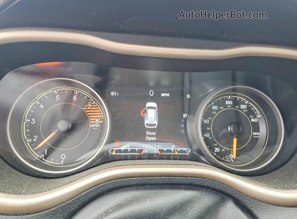 1C4PJMDSXHW521590 2017 JEEP CHEROKEE Красный Вид щитка приборов