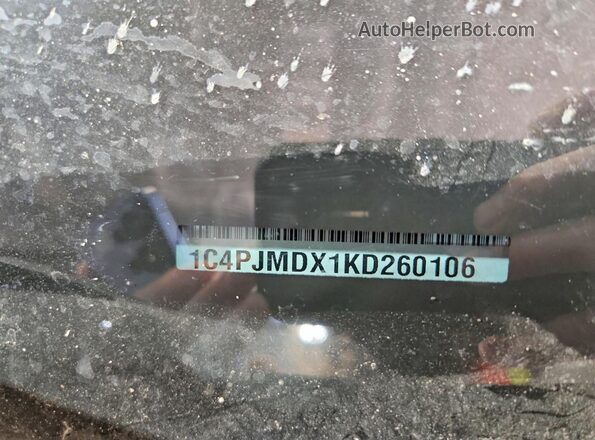 1C4PJMDX1KD260106 2019 JEEP CHEROKEE Gray Շարժիչի բաժամունքի տեսք