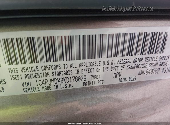 1C4PJMDX2KD178076 2019 JEEP CHEROKEE Pewter Widok komory silnika