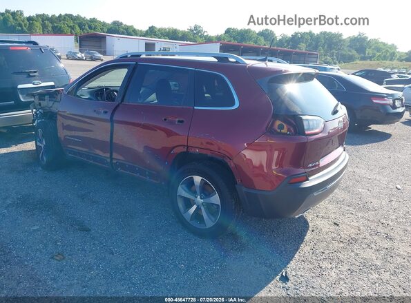 1C4PJMDX2KD253004 2019 JEEP CHEROKEE Burgundy უკანა მარცხენა