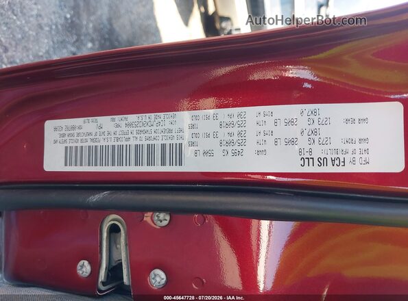 1C4PJMDX2KD253004 2019 JEEP CHEROKEE Burgundy ძრავის განყოფილების ხედი