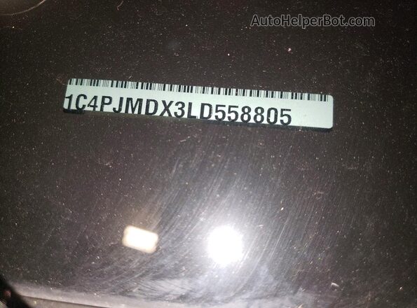 1C4PJMDX3LD558805 2020 JEEP CHEROKEE White VIN კოდის სტიკერის ხედი