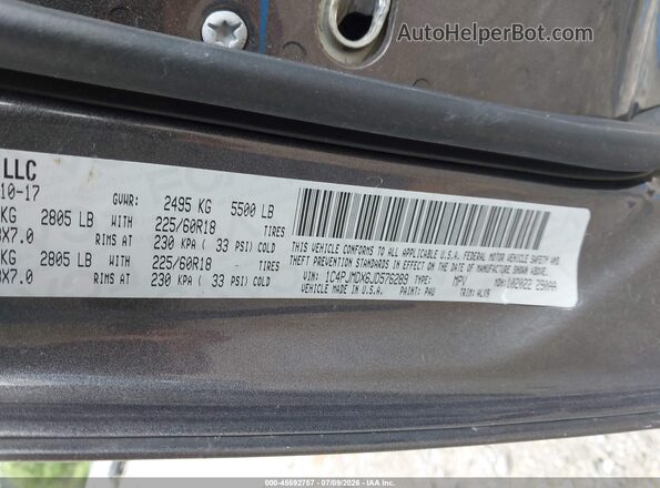 1C4PJMDX6JD576289 2018 JEEP CHEROKEE Gray Вид підкапотного простору