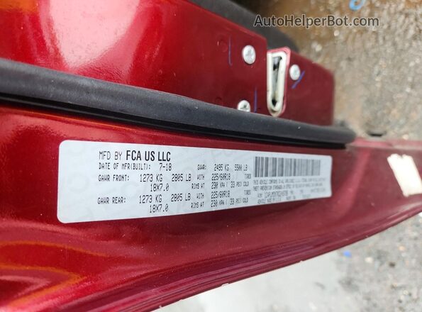 1C4PJMDX7KD245738 2019 JEEP CHEROKEE Red Vista de la etiqueta del VIN