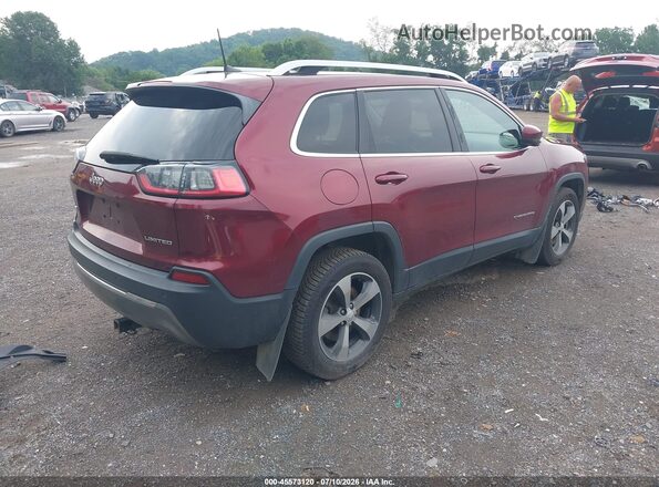 1C4PJMDX9KD200591 2019 JEEP CHEROKEE Maroon Задня права чверть