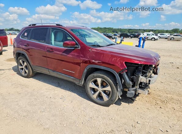 1C4PJMDX9KD422967 2019 JEEP CHEROKEE Burgundy Przód prawy