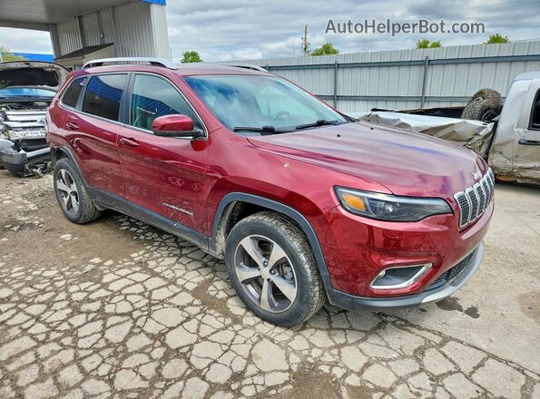1C4PJMDXXKD470414 2019 JEEP CHEROKEE Темно-бордовый Передняя правая четверть