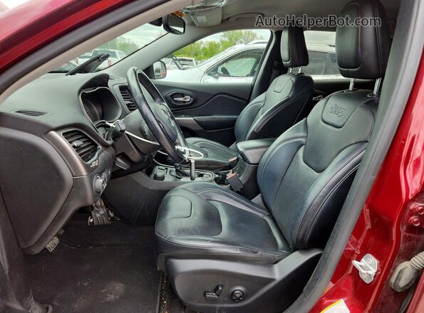 1C4PJMDXXKD470414 2019 JEEP CHEROKEE Темно-бордовый Вид салона спереди
