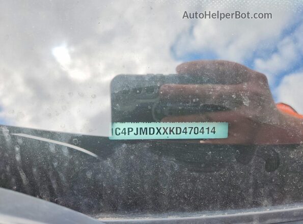 1C4PJMDXXKD470414 2019 JEEP CHEROKEE Темно-бордовый Вид наклейки с VIN-кодом