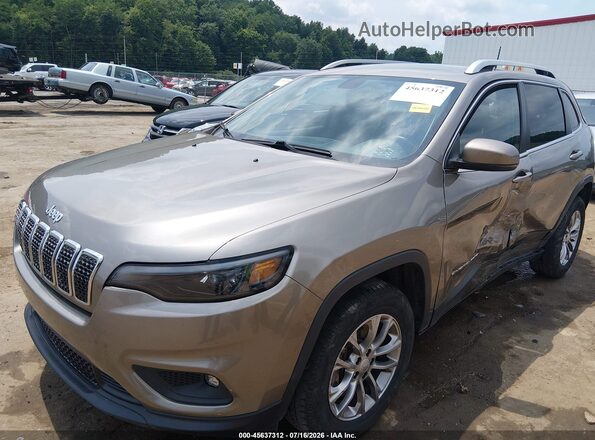 1C4PJMLB0KD105357 2019 JEEP CHEROKEE Tan წინა მარცხენა ხედი სამი მეოთხედიდან