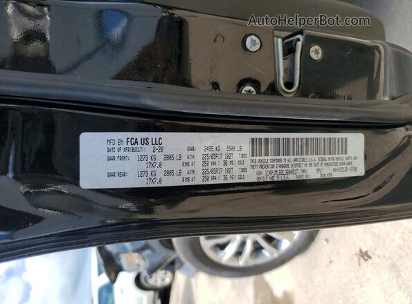 1C4PJMLB2LD604517 2020 JEEP CHEROKEE Черный Вид наклейки с VIN-кодом