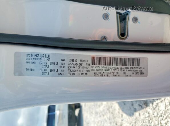 1C4PJMLB3JD581732 2018 JEEP CHEROKEE White VIN sticker view