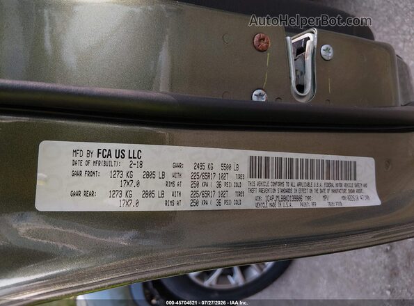 1C4PJMLB8KD139806 2019 JEEP CHEROKEE Green ძრავის განყოფილების ხედი