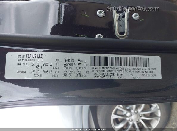 1C4PJMLB8KD482194 2019 JEEP CHEROKEE Черный Вид подкапотного пространства