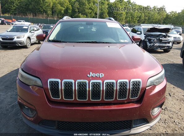 1C4PJMLBXKD181636 2019 JEEP CHEROKEE Maroon ხელსაწყოთა პანელის ხედი