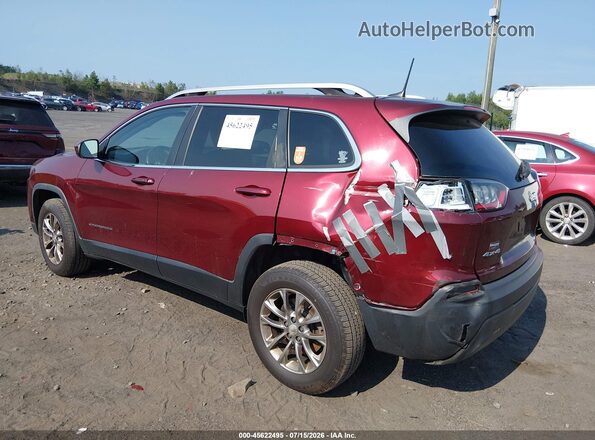 1C4PJMLBXKD181636 2019 JEEP CHEROKEE Maroon უკანა მარცხენა