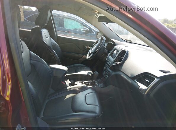 1C4PJMLBXKD181636 2019 JEEP CHEROKEE Maroon წინა სალონის ხედი