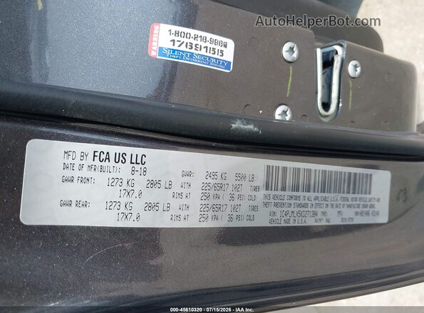 1C4PJMLX5KD271384 2019 JEEP CHEROKEE Gray ძრავის განყოფილების ხედი
