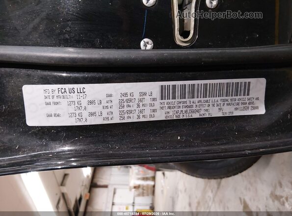 1C4PJMLX8JD602487 2018 JEEP CHEROKEE Black Շարժիչի բաժամունքի տեսք