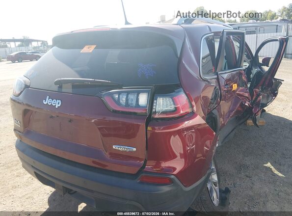 1C4PJMLX9KD126543 2019 JEEP CHEROKEE Burgundy უკანა სალონის ხედი