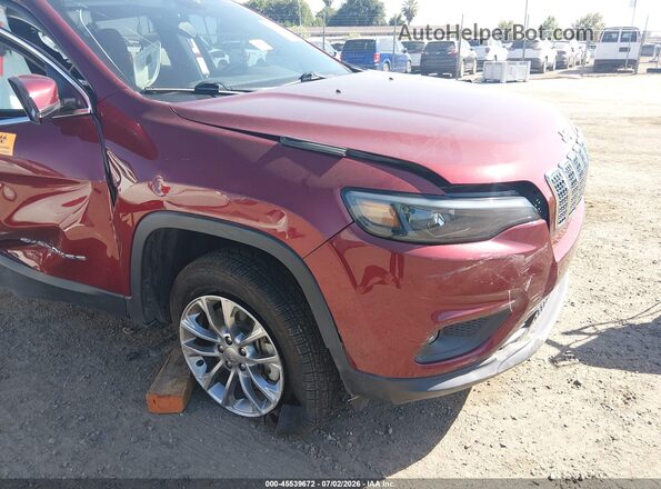 1C4PJMLX9KD126543 2019 JEEP CHEROKEE Burgundy წინა პანელის ხედი