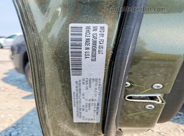 1C4PJMMX5MD208738 2021 JEEP CHEROKEE Green Вид наклейки з VIN-кодом