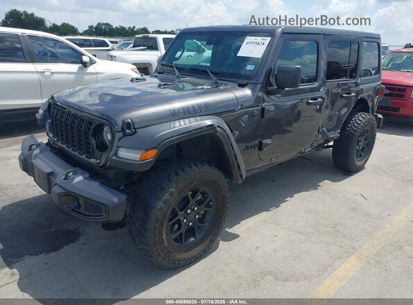 1C4PJXDG0RW354834 2024 JEEP WRANGLER Gray Առջևի ձախ երեք քառորդ տեսարան