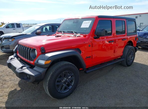 1C4PJXDG4SW660375 2025 JEEP WRANGLER Red Առջևի ձախ երեք քառորդ տեսարան