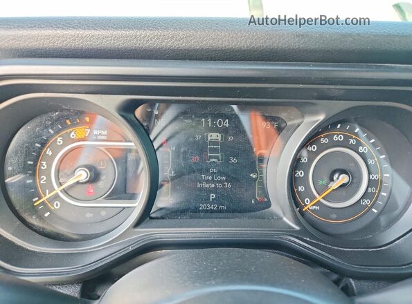 1C4PJXDG9SW536585 2025 JEEP WRANGLER Зеленый Вид щитка приборов
