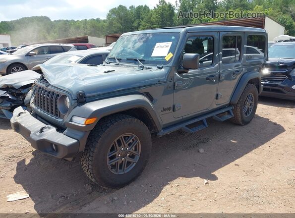 1C4PJXDG9SW548722 2025 JEEP WRANGLER Gray Առջևի ձախ երեք քառորդ տեսարան