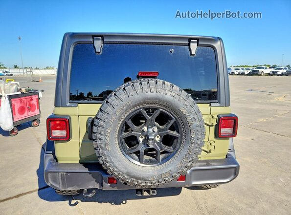 1C4PJXDG9SW650442 2025 JEEP WRANGLER Зеленый Вид сзади