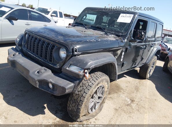 1C4PJXDGXRW242445 2024 JEEP WRANGLER Black წინა მარცხენა ხედი სამი მეოთხედიდან