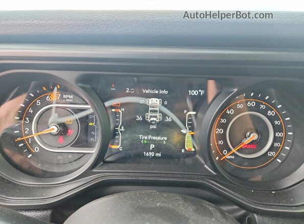 1C4PJXDGXTW282614 2026 JEEP WRANGLER Gray Instrument cluster view