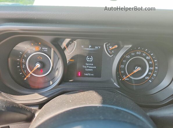 1C4PJXDNXSW622471 2025 JEEP WRANGLER White Widok zestawu wskaźników