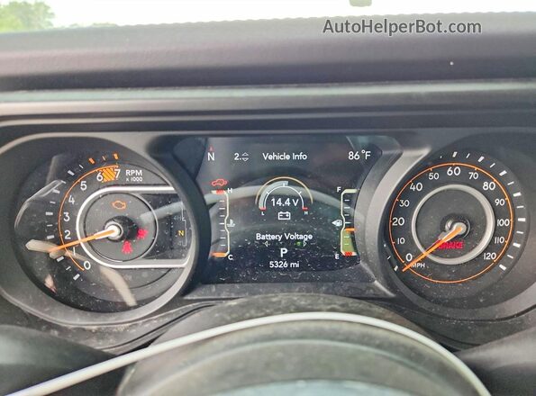 1C4PJXEG6TW254288 2026 JEEP WRANGLER White Widok zestawu wskaźników