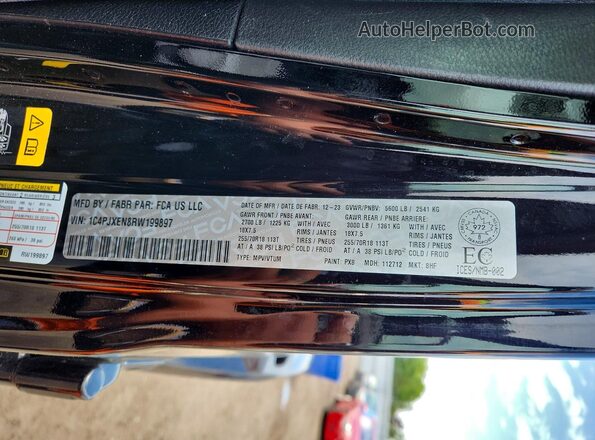1C4PJXEN8RW199897 2024 JEEP WRANGLER Black VIN կոդի պիտակի տեսք