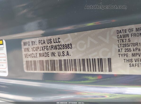 1C4PJXFG1RW328983 2024 JEEP WRANGLER Gray Engine compartment view