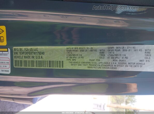 1C4PJXFGXTW179240 2026 JEEP WRANGLER Gray Engine compartment view