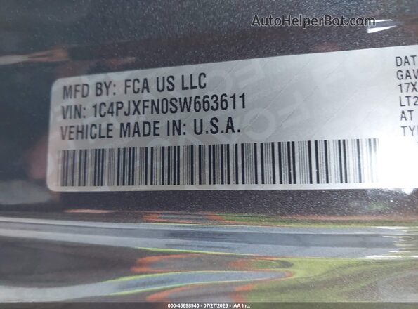 1C4PJXFN0SW663611 2025 JEEP WRANGLER Gray Շարժիչի բաժամունքի տեսք