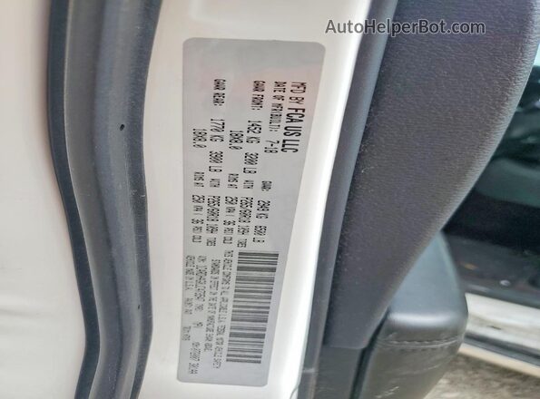 1C4RDHAG0JC473547 2018 DODGE DURANGO White VIN კოდის სტიკერის ხედი