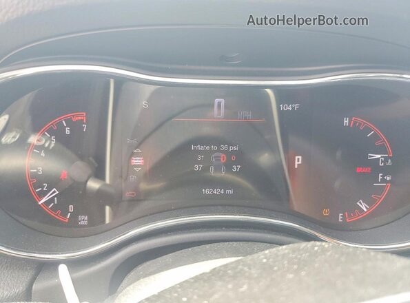 1C4RDHAG5HC660390 2017 DODGE DURANGO Blue Вид щитка приладів