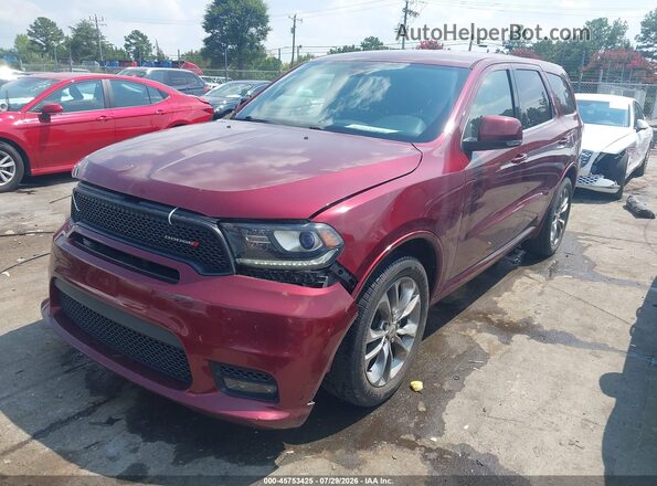 1C4RDHDG0KC556926 2019 DODGE DURANGO Maroon წინა მარცხენა ხედი სამი მეოთხედიდან
