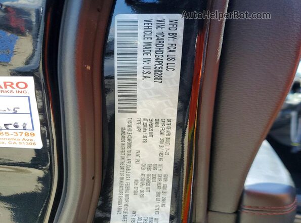 1C4RDHDG4PC582887 2023 DODGE DURANGO Black Սալոնի 360 աստիճան տեսք