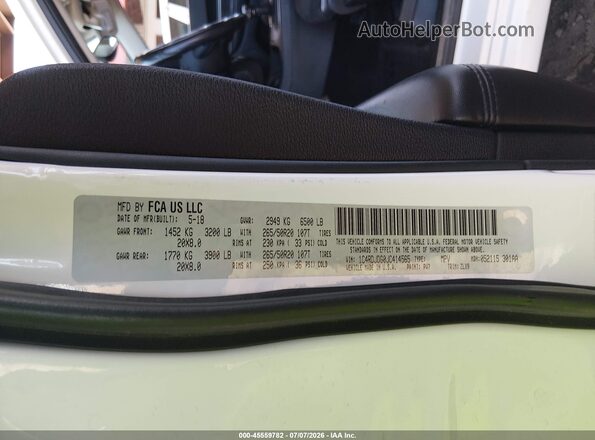 1C4RDJDG0JC414565 2018 DODGE DURANGO White Engine compartment view
