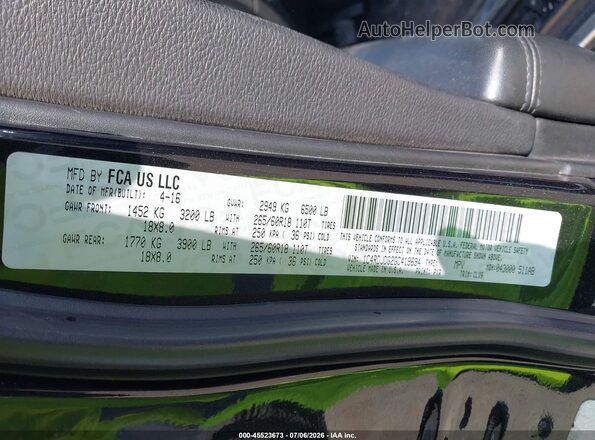 1C4RDJDG2GC419694 2016 DODGE DURANGO Black Engine compartment view