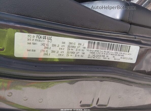 1C4RDJDG2HC917699 2017 DODGE DURANGO Gray Vista del compartimento del motor