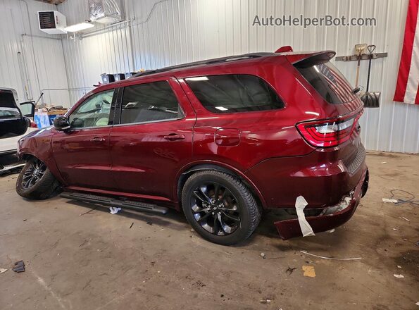 1C4RDJDG2MC523193 2021 DODGE DURANGO Maroon Trasero izquierdo