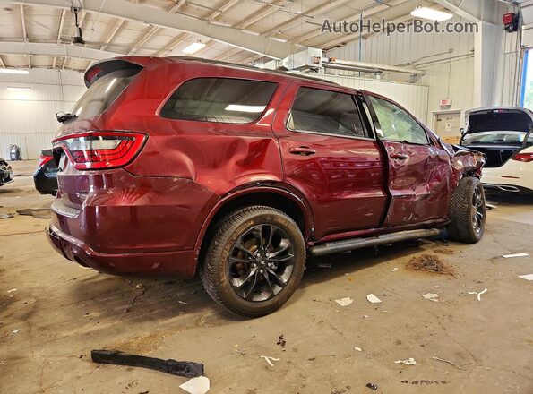 1C4RDJDG2MC523193 2021 DODGE DURANGO Maroon Trasero derecho